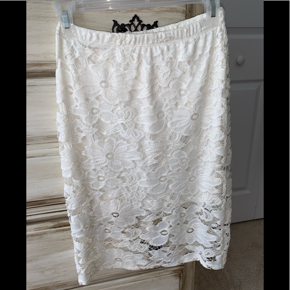 White Lace Skirt - image 1